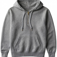 Quarter Zip Hoodie Sweatshirt