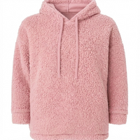 Longer Hooded Sherpa Pullover