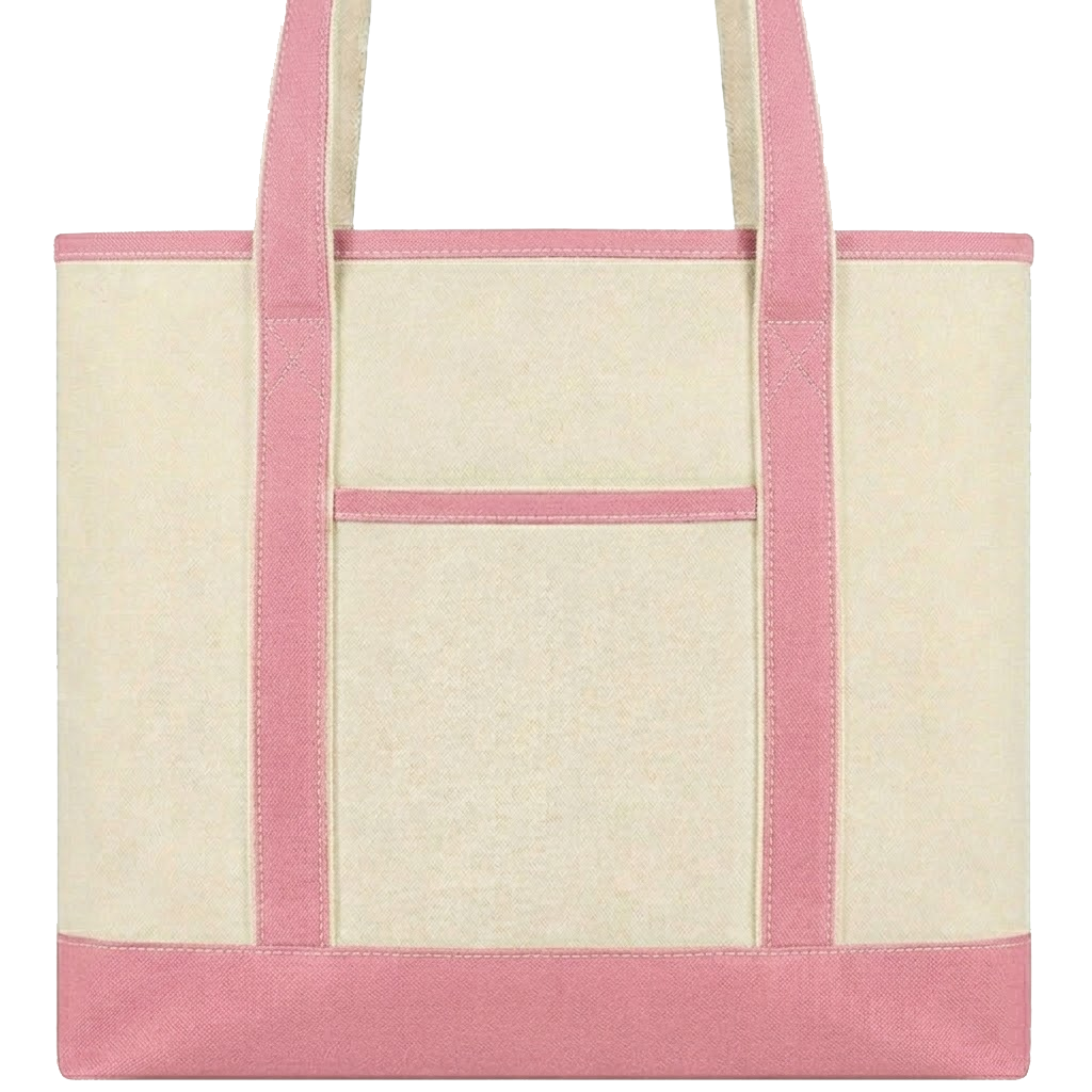 Large Canvas Boater Tote