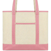 Large Canvas Boater Tote
