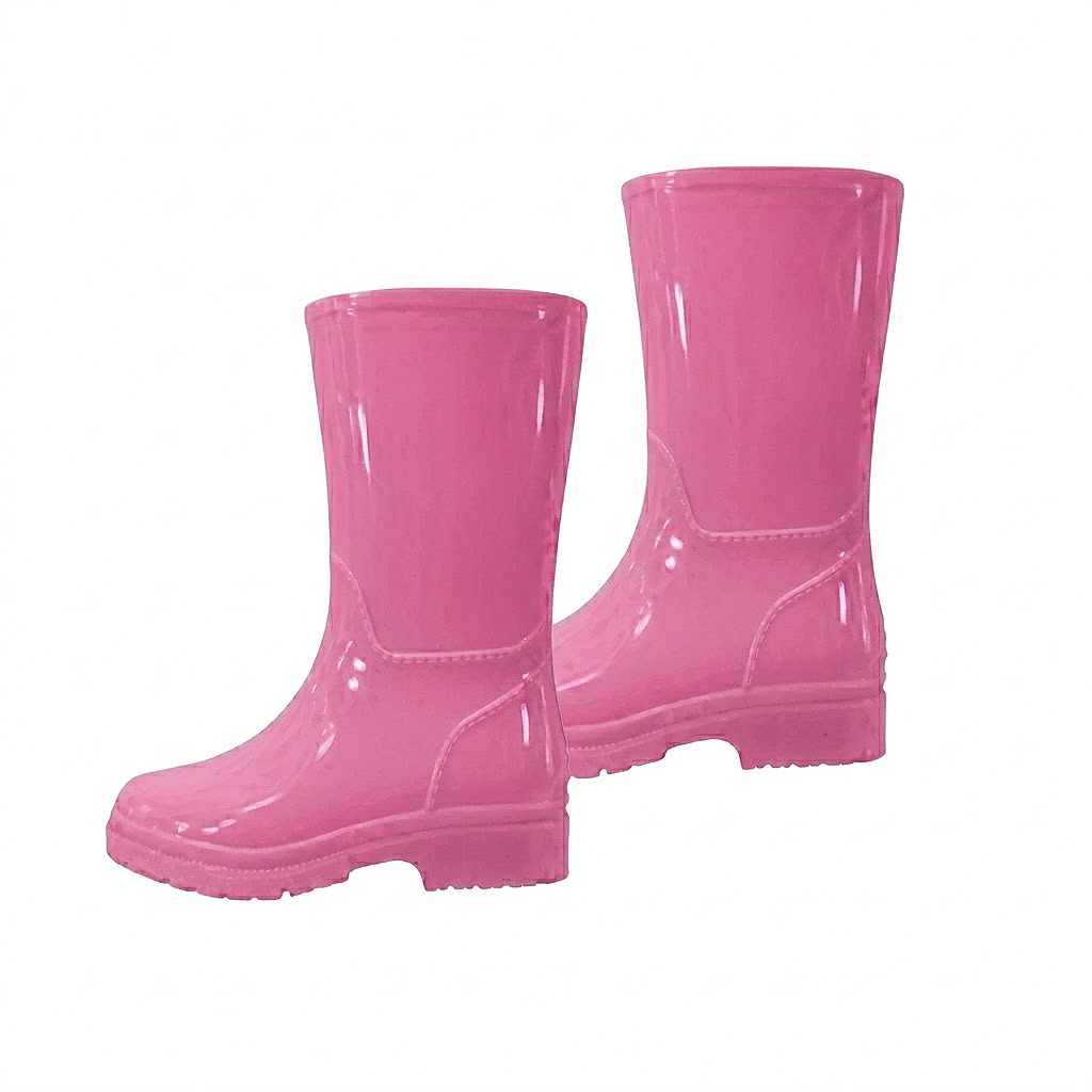 Children's Rubber Rain Boots w/Ribbon