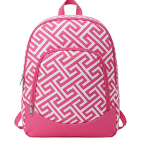 PINK Greek Key Kids Backpack