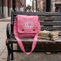 Canvas Crossbody Messenger Tote Bag