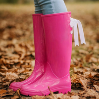Classic Rubber Rain Boots w/Ribbon