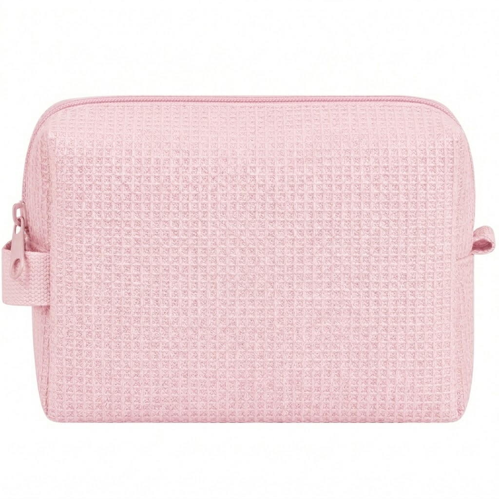 Waffle Weave Makeup Bag