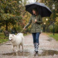 Plaid Rubber Rain Boots