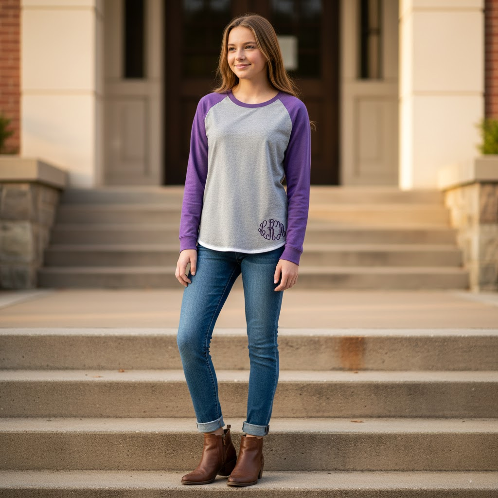 Hi Lo Raglan Sweatshirt