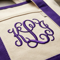 Large Canvas Boater Tote