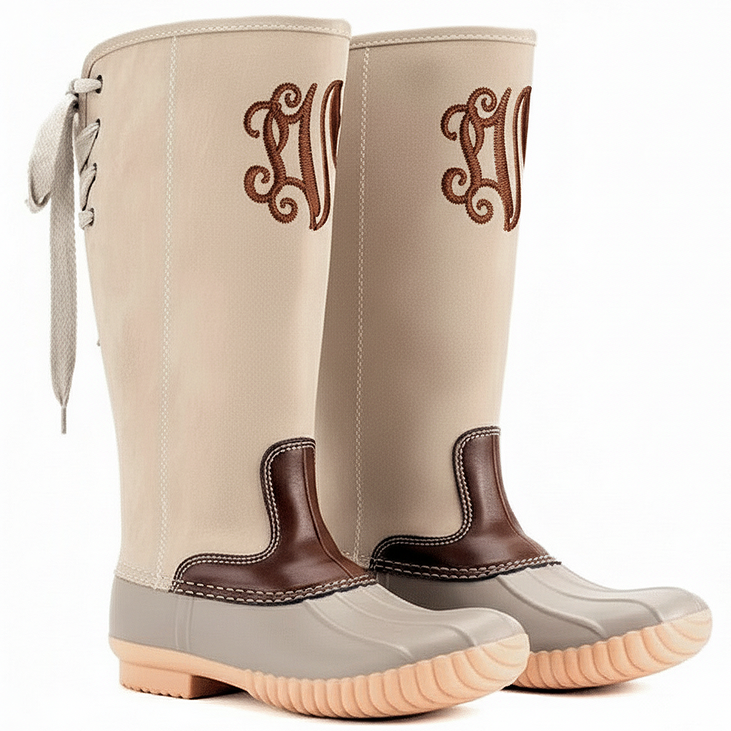 Chic Lace Up Duck Boots