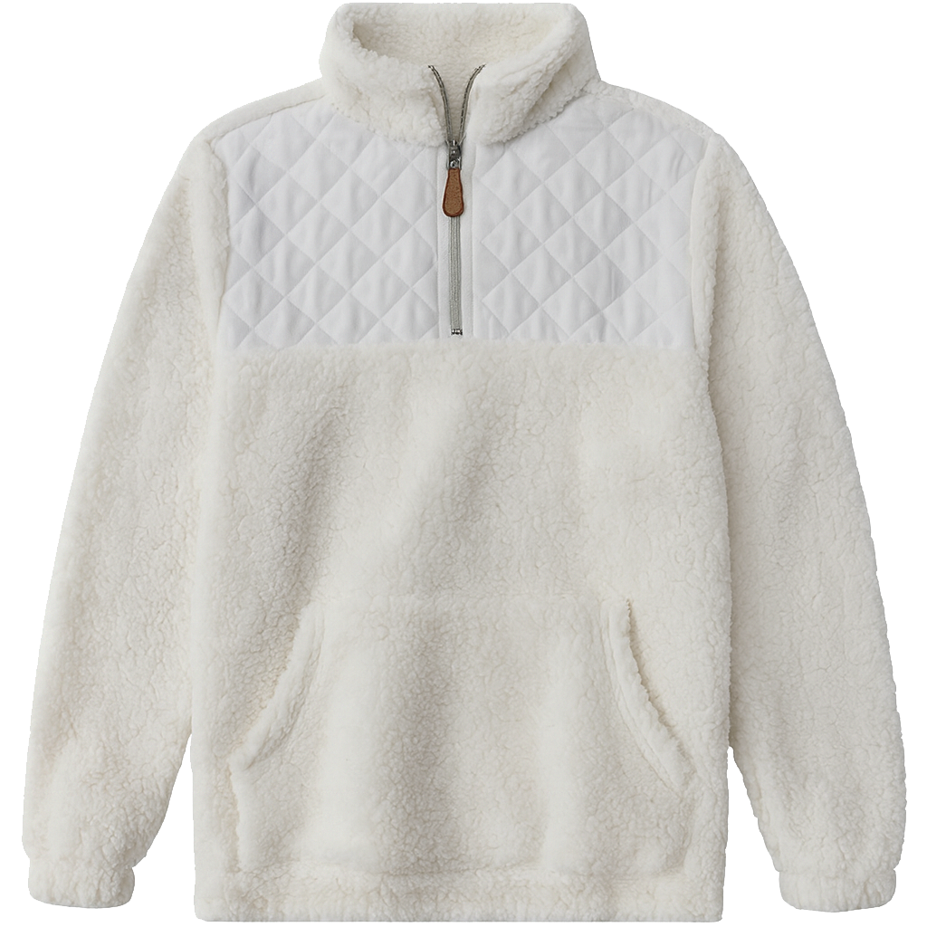 Quilted Sherpa Pullover