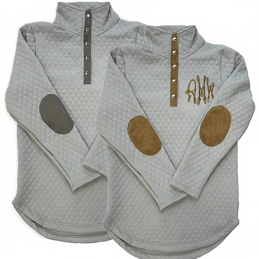 Quilted Patch Pullover