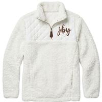 Quilted Sherpa Like Pullover