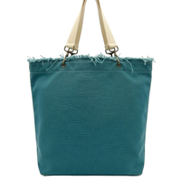 Raw-Edge Canvas Tote Bag