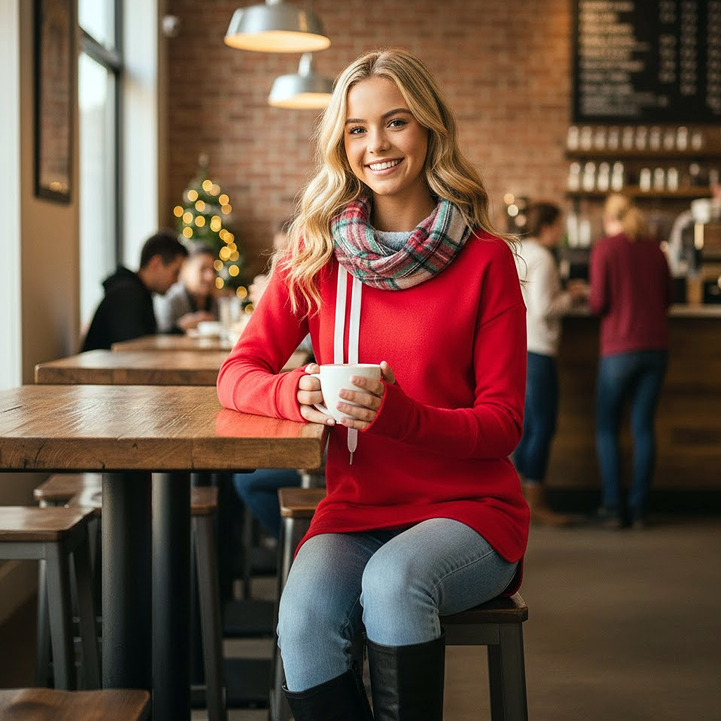 Cowl Neck Sweatshirt