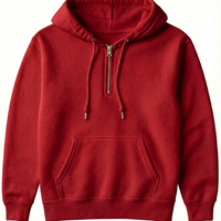 Quarter Zip Hoodie Sweatshirt