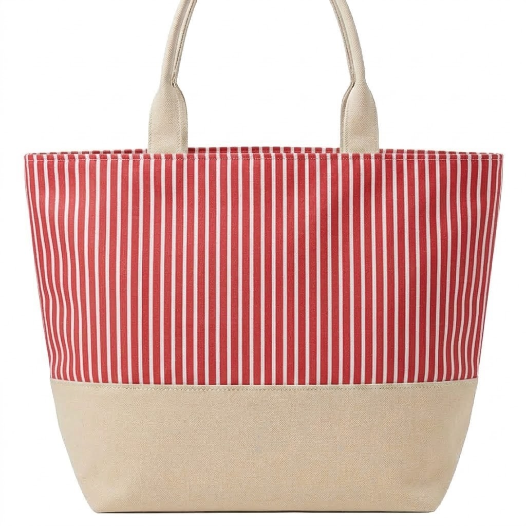 Nantucket STRIPE Canvas Tote Bag