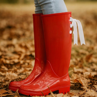 Classic Rubber Rain Boots w/Ribbon