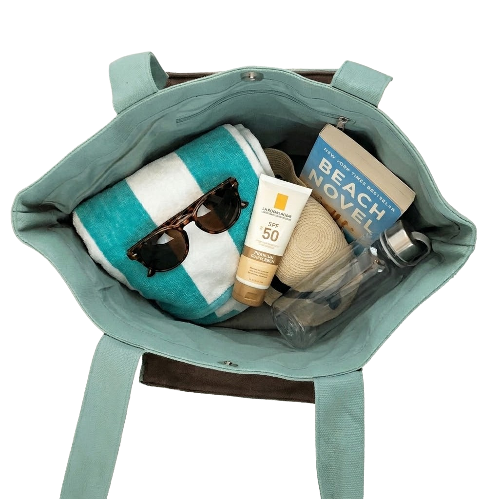 Canvas Resort Boater Tote Bag