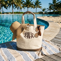 Canvas Resort Boater Tote Bag