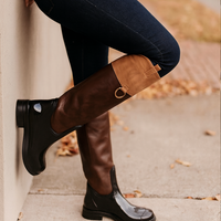 Two Tone Riding Boots