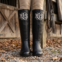 Knee High Riding Boots - BLACK