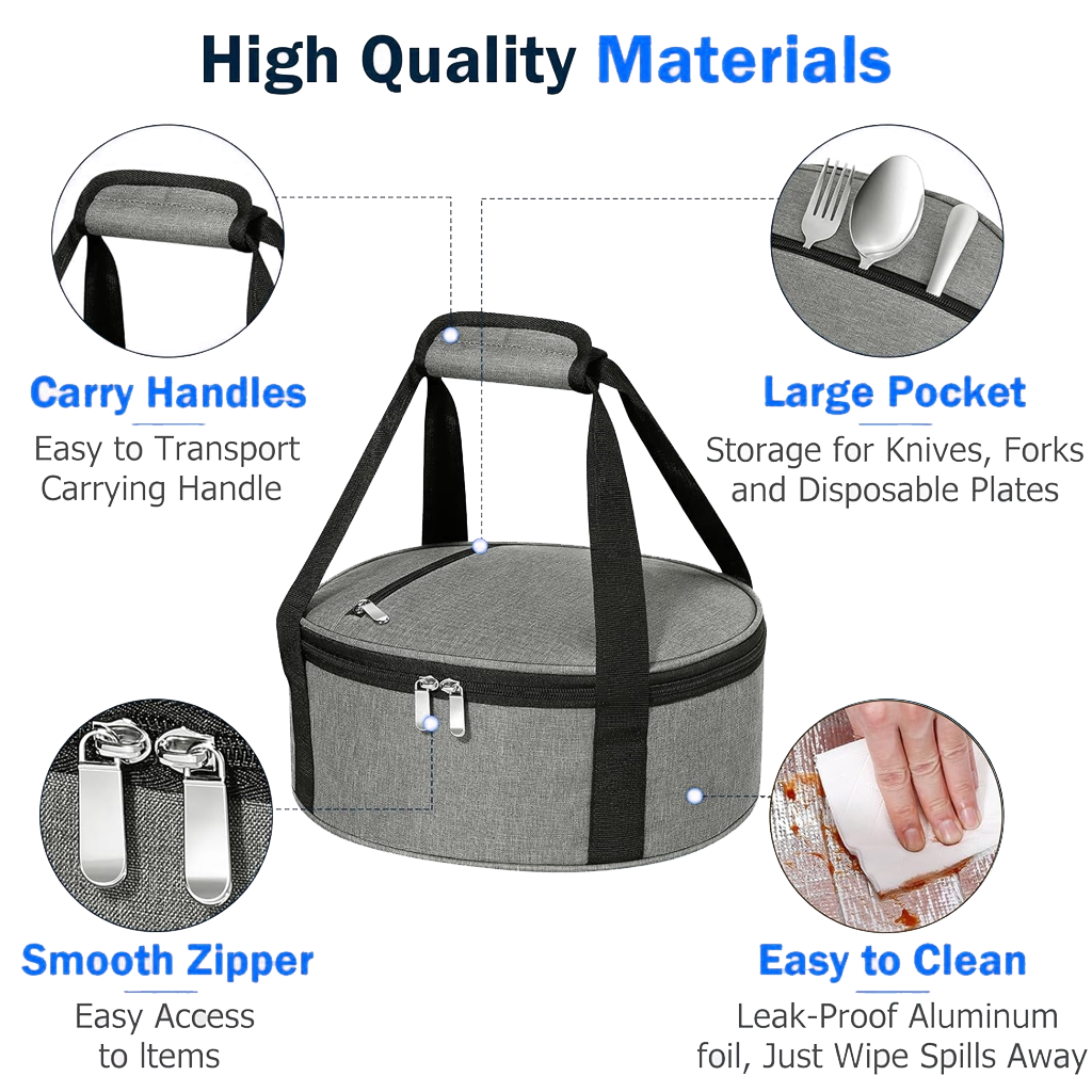 Round Insulated Pie & Casserole Carrier