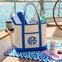 Large Harbor Canvas Boater Tote