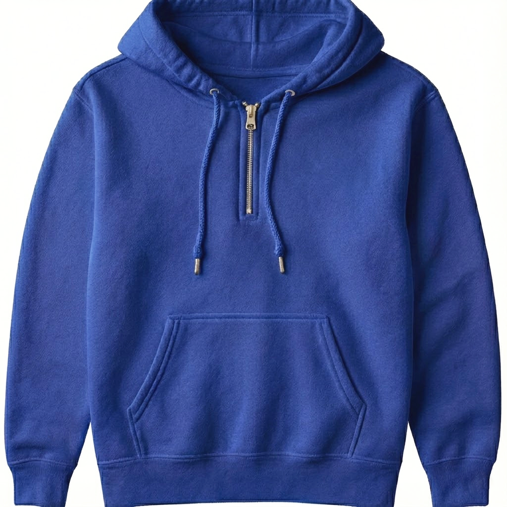 Quarter Zip Hoodie Sweatshirt