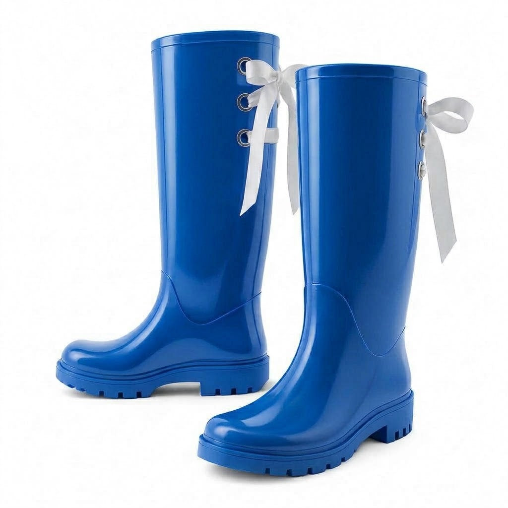Classic Rubber Rain Boots w/Ribbon