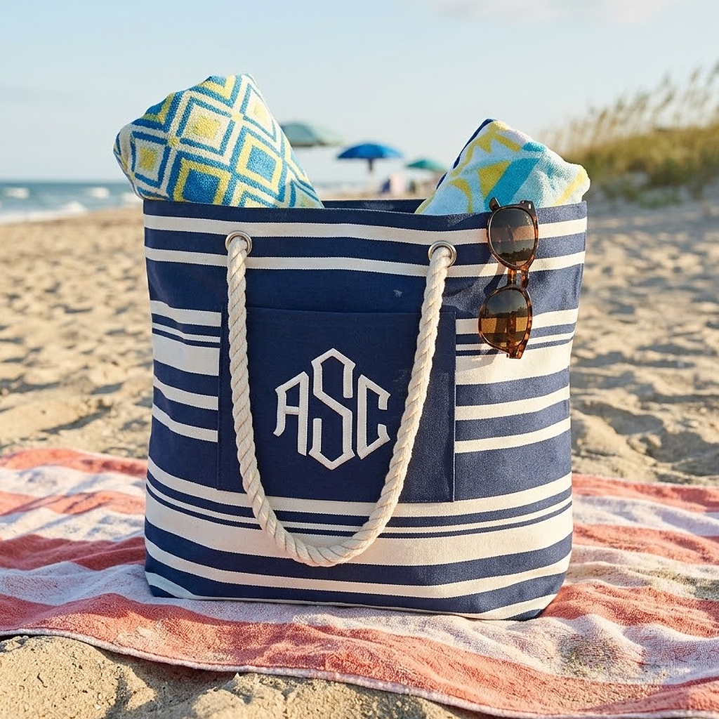 Seabrook Stripe Rope Tote Bag