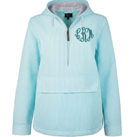 Hooded Seersucker Pullover