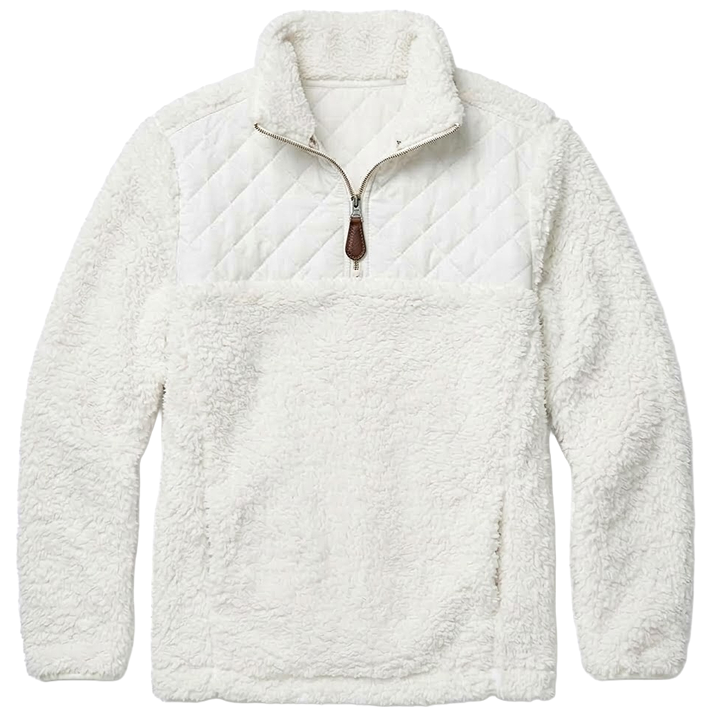 Quilted Sherpa Like Pullover