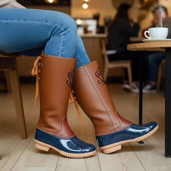 Chic Lace Up Duck Boots