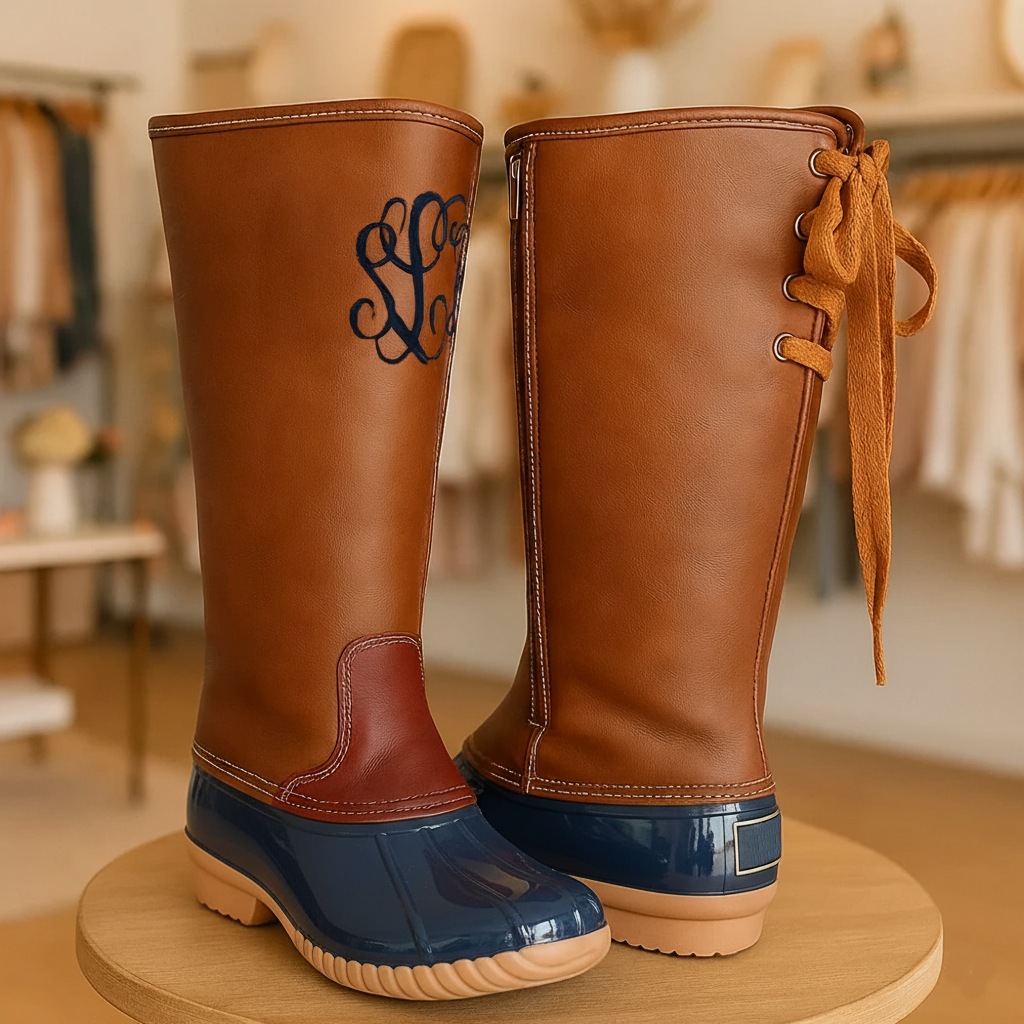 Chic Lace Up Duck Boots