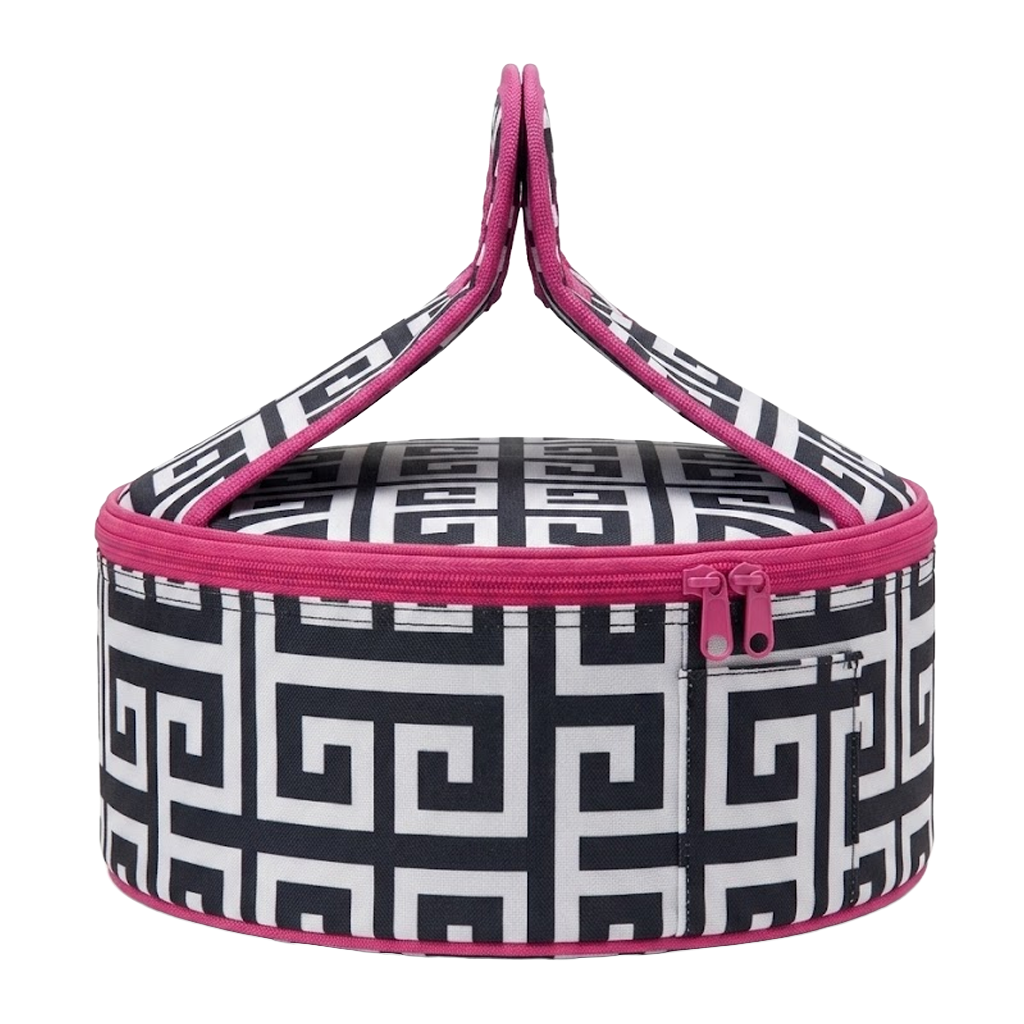 Pie & Casserole Carrier - NAVY/Pink