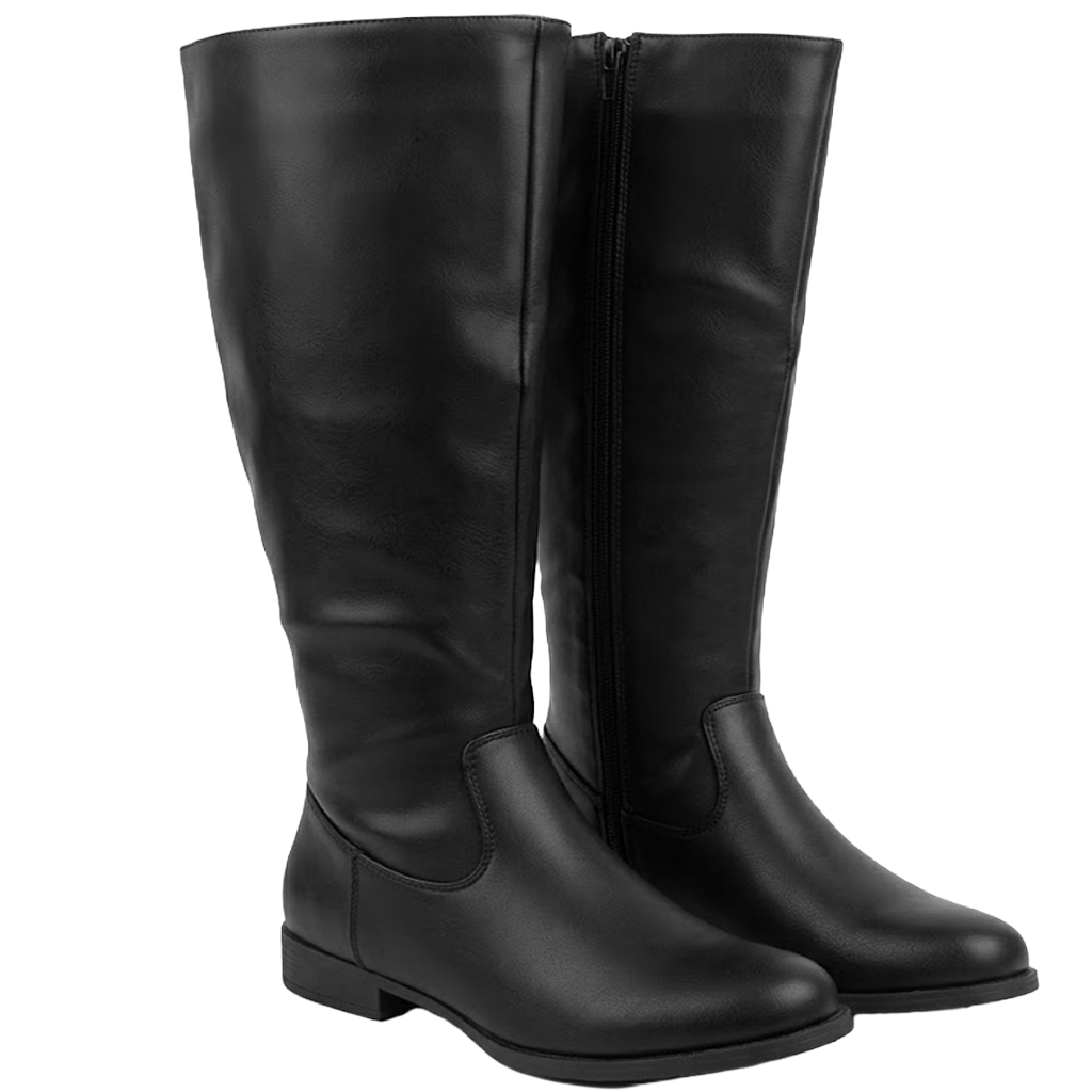 Knee High Riding Boots - BLACK