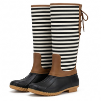Stripe Duck Boots