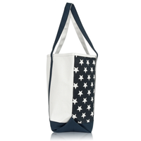 USA Flag Canvas Boater Tote