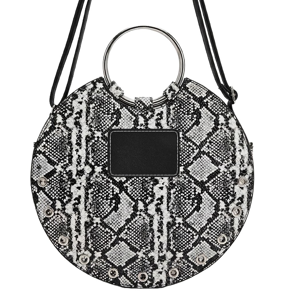 Snakeskin Circle Crossbody Purse