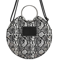 Snakeskin Circle Crossbody Purse