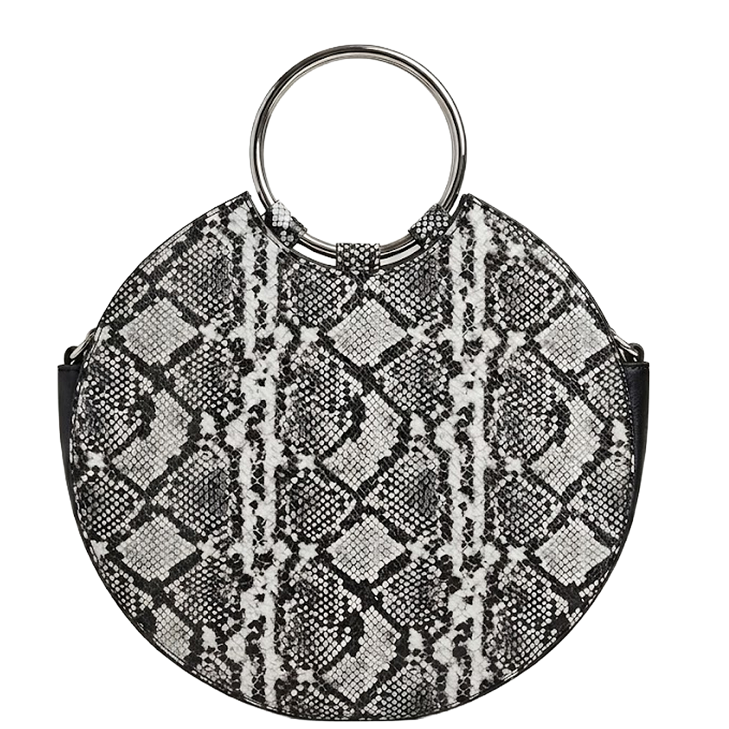 Snakeskin Circle Crossbody Purse