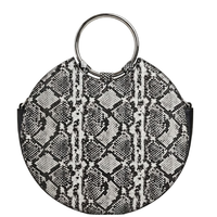 Snakeskin Circle Crossbody Purse