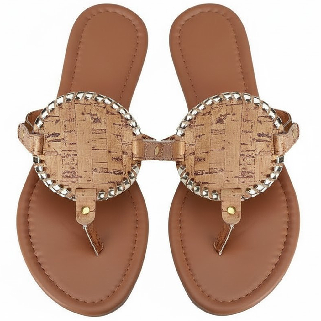 Medallion Cork Sandals