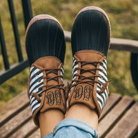 Stripe Ankle Duck Boots