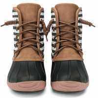 Stripe Ankle Duck Boots
