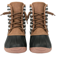 Stripe Ankle Duck Boots