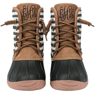 Stripe Ankle Duck Boots