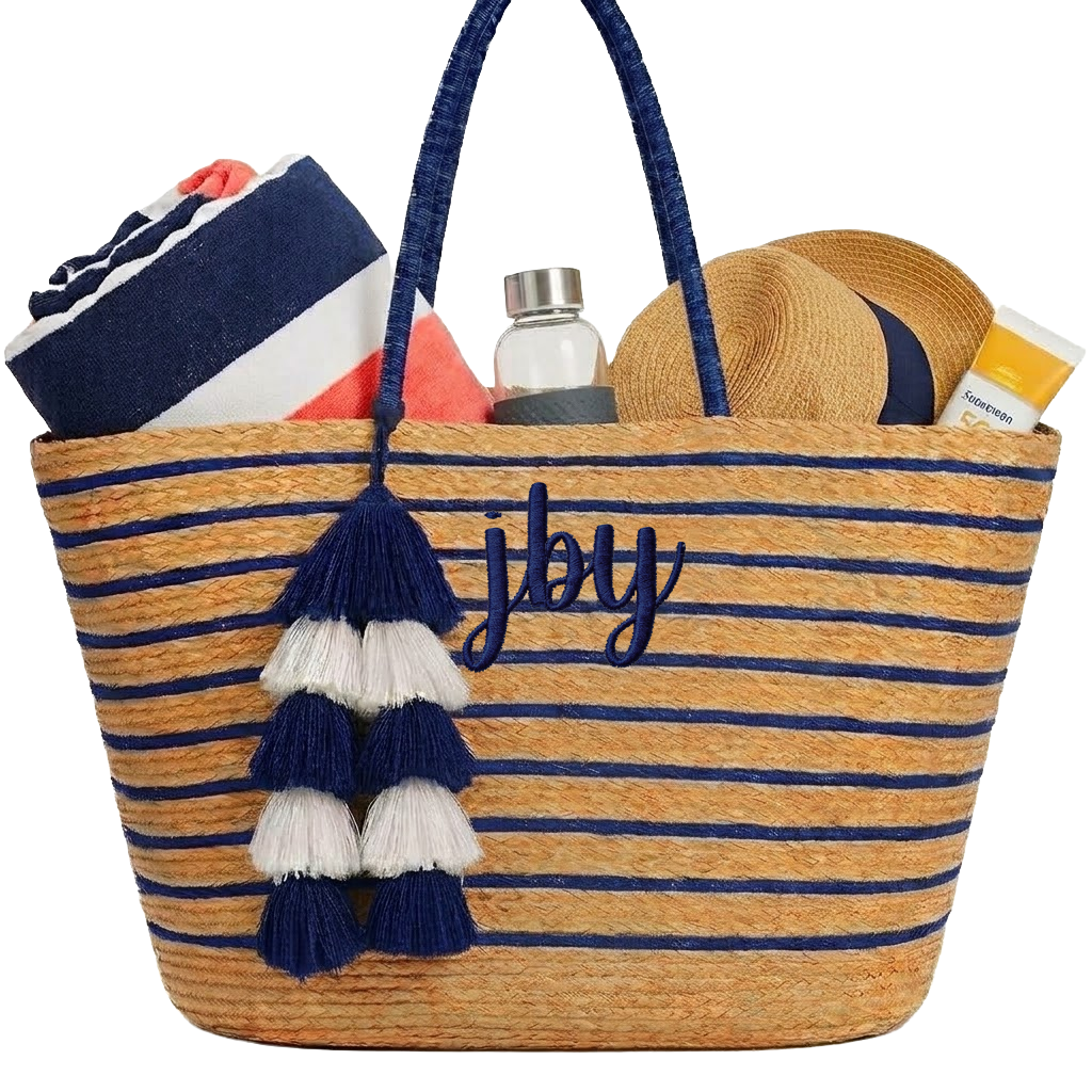 Large Stripe Beach Bag Tote