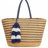 Large Stripe Beach Bag Tote