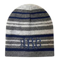 Knit Horizonal Stripe Beanie Hat